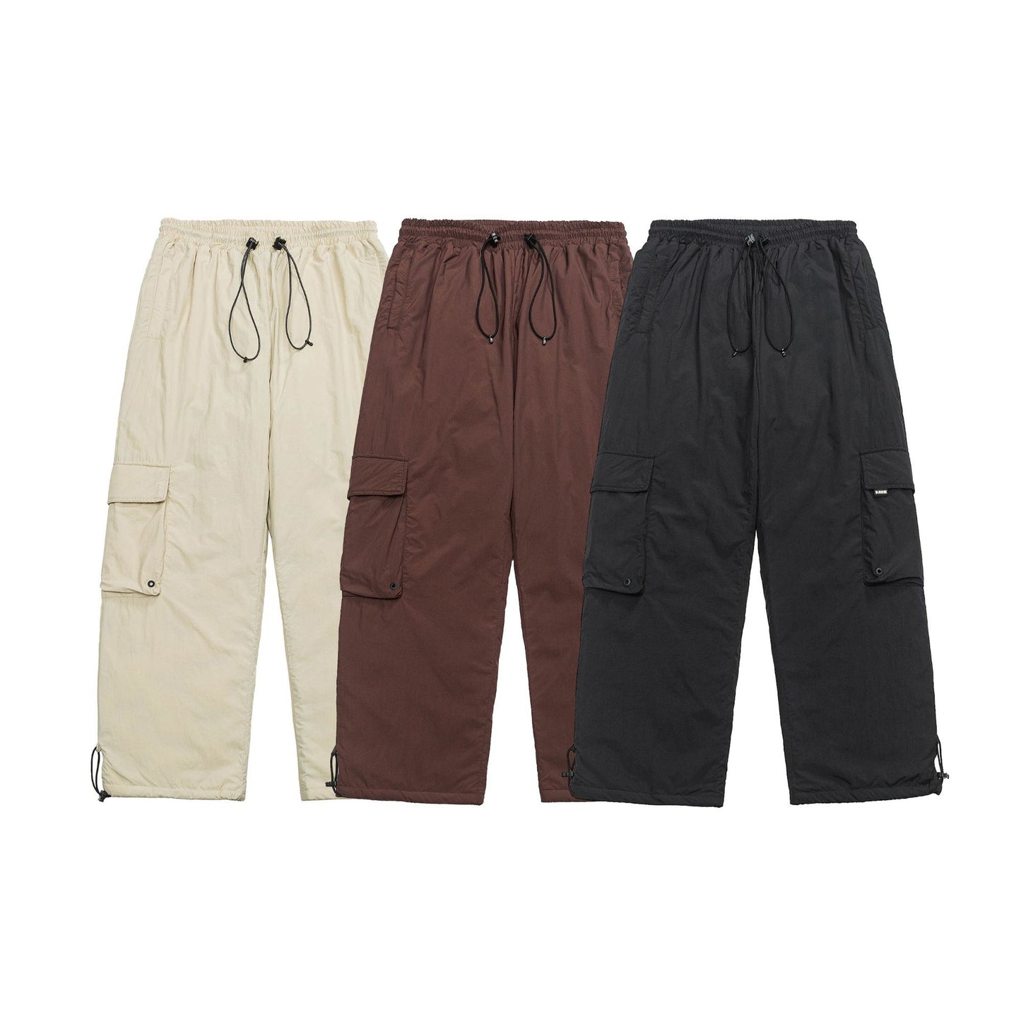 Outdoor Warmth Insulated Straight Leg Cargo Pants for Men