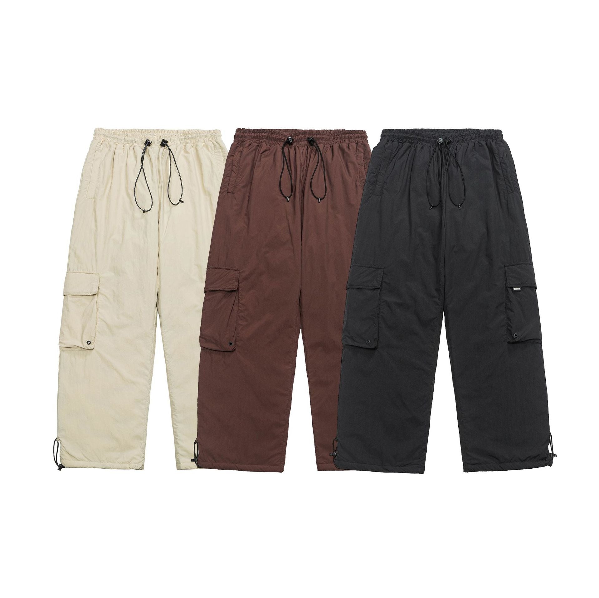 Outdoor Warmth Insulated Straight Leg Cargo Pants for Men